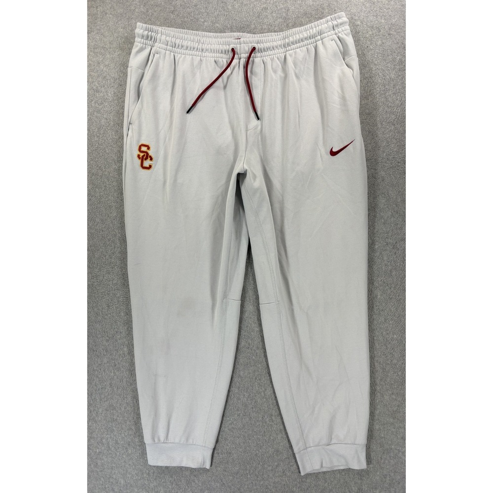 USC Trojans Authentic Team Issue Football Jogger Sweatpants (Men's 2XL) Gray